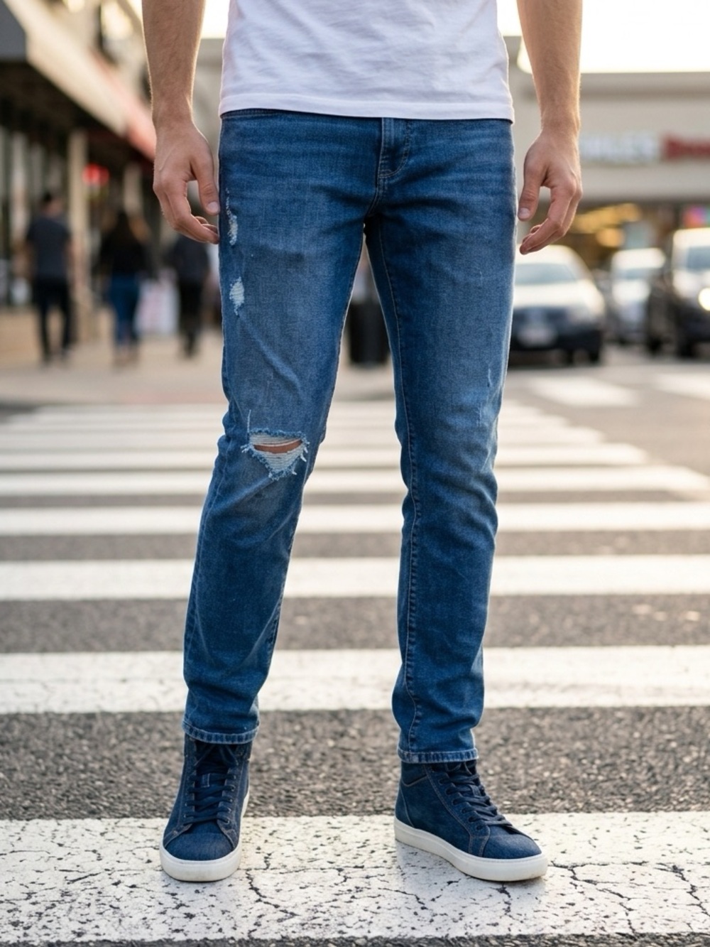 Joe's Jeans Men's The Asher Slim Fit Distressed Jeans